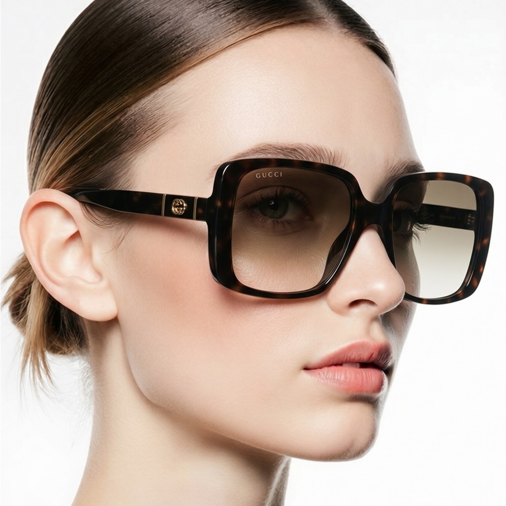 New Authentic Gucci GG0632S 002 Butterfly Sunglasses - Picture 1 of 12